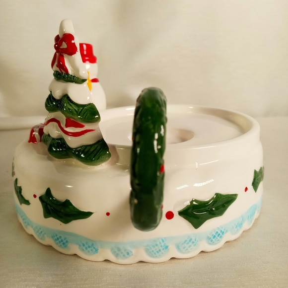 HIMARK HOLIDAY WINTER SNOWMAN CANDLESTICK CANDLE HOLDER CHRISTMAS DECOR RARE - Picture 4 of 8